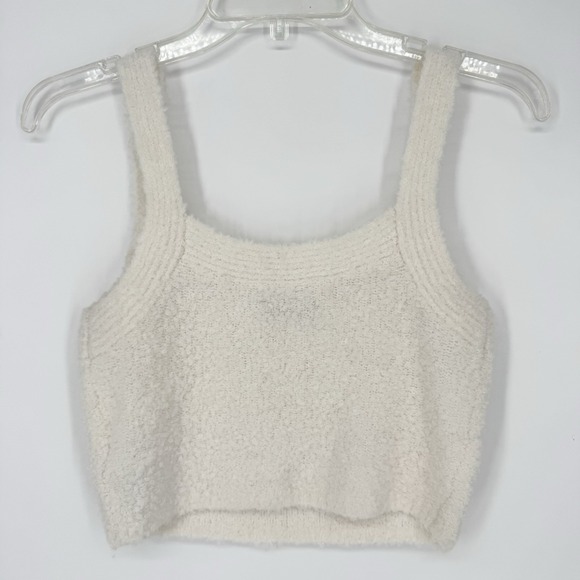 Abercrombie & Fitch Boucle Tank Shorts Lounge Set Cream Size XS Sleep Relax Cozy - Picture 7 of 14